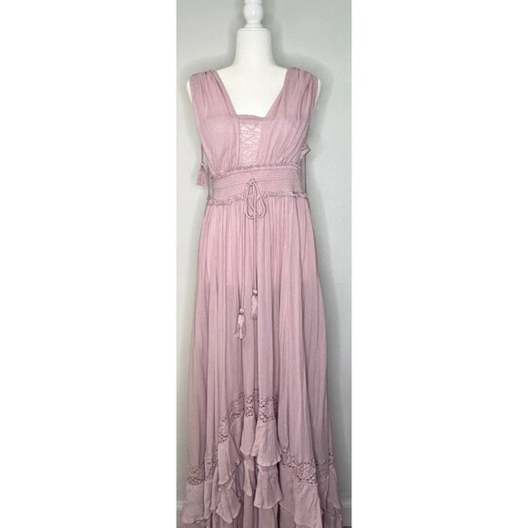 Free People Dresses & Skirts - Free People Womens L Santa Maria Feminine Summer Flowy Boho Festival Maxi Dress